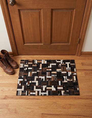 2' x 3' Cowhide Leather Rug