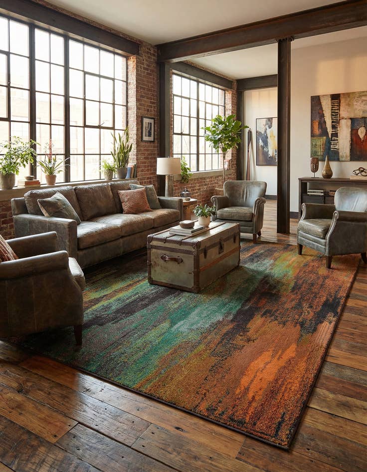 Detail image of 7' x 10'  Washable Barcelona Rug