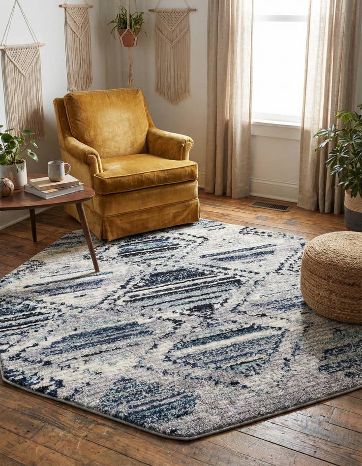 Detail image of 5' 3 x 5' 3 Tagine Octagon Rug