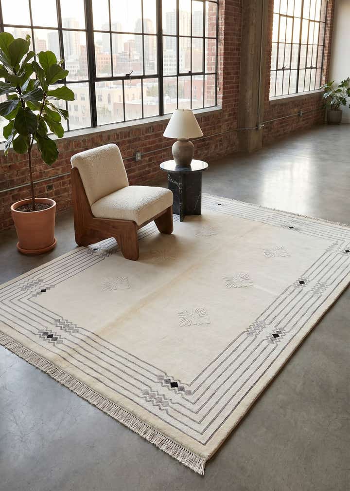 4' 10 x 6' 8 Hand Knotted Darya Wool Rug