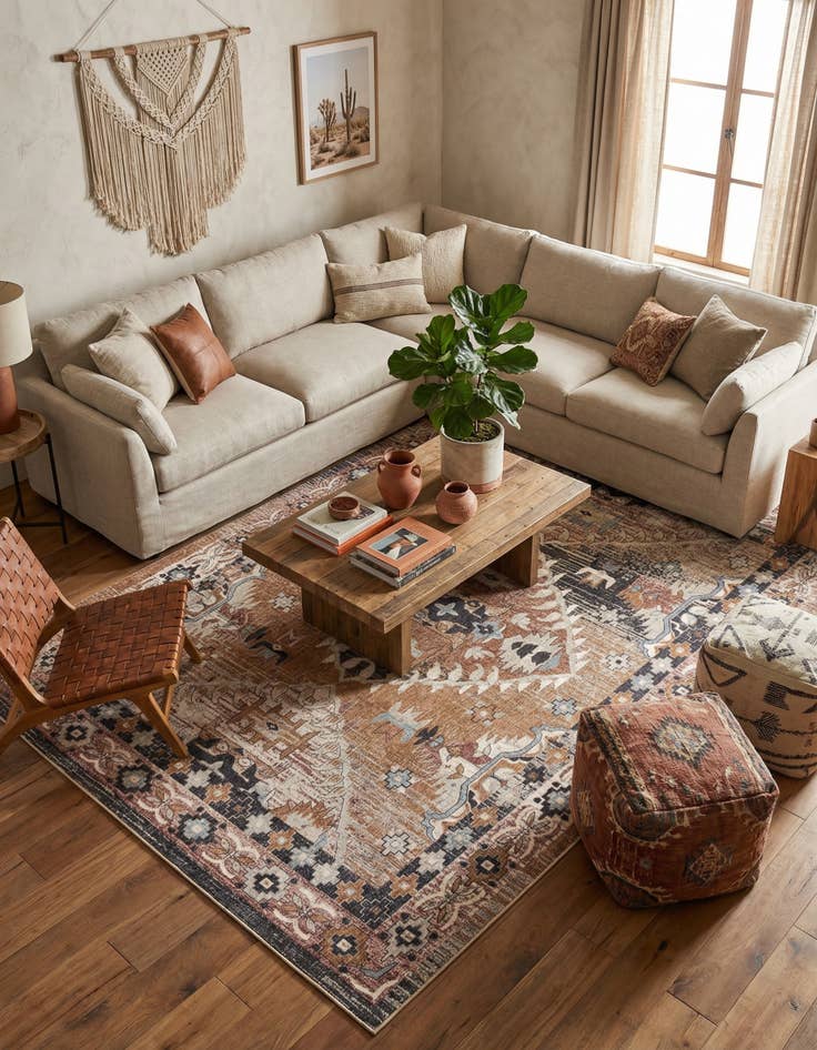 Detail image of 10' x 13' Eco Southwestern Rug