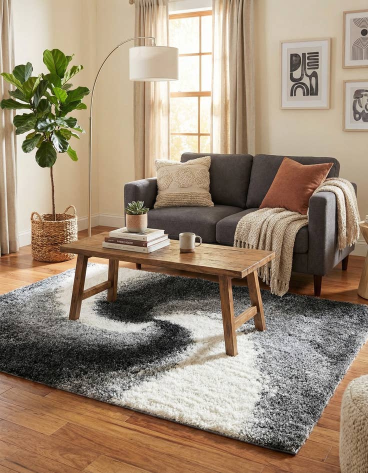 Detail image of 5' 3 x 8' Soft Touch Shag Rug