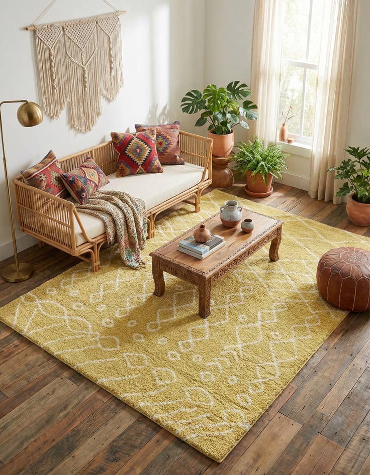 Detail image of 8' x 10' Moroccan Shag Rug