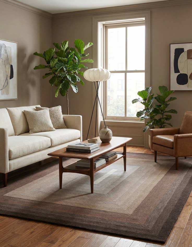 Detail image of  7' 10 x 10' Ombre Wool Rug