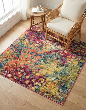 4' x 4' Washable Sevilla Square Rug