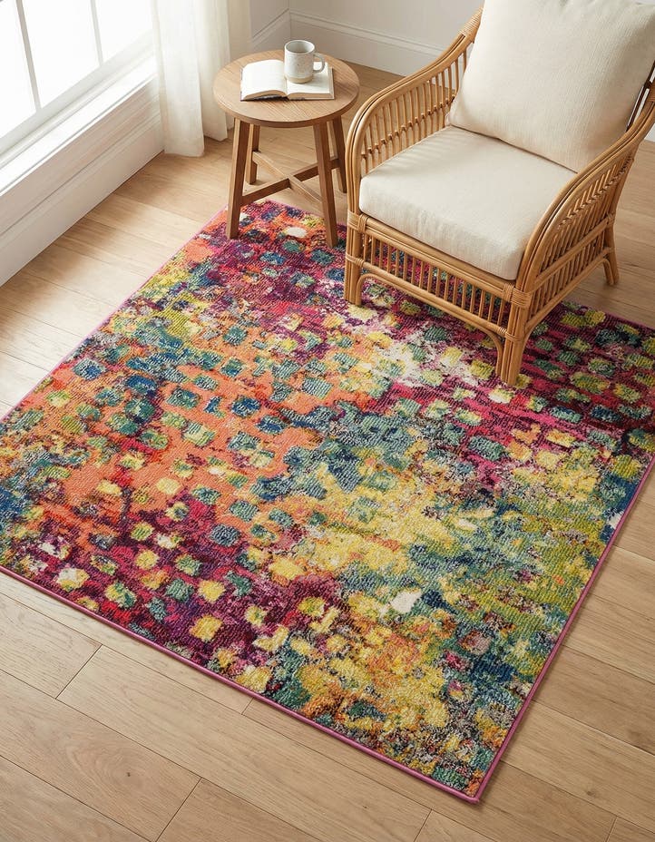 4' x 4' Washable Sevilla Square Rug