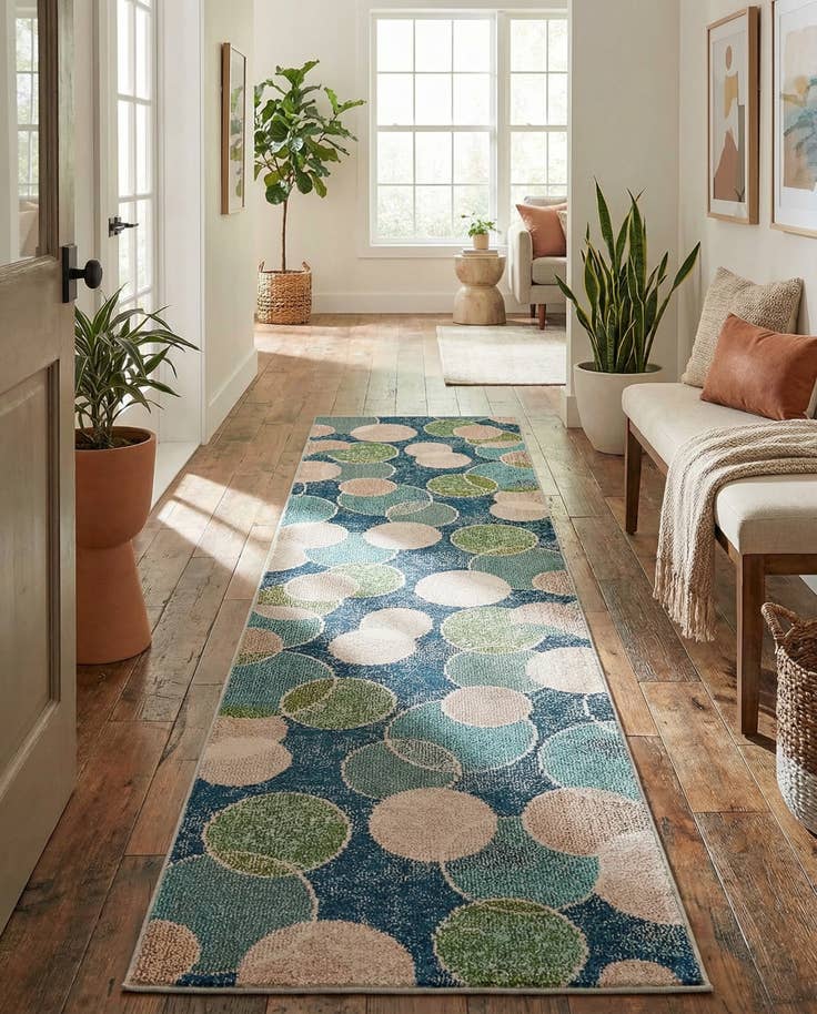 Detail image of 2' 7 x 10' Washable Spectrum Runner Rug