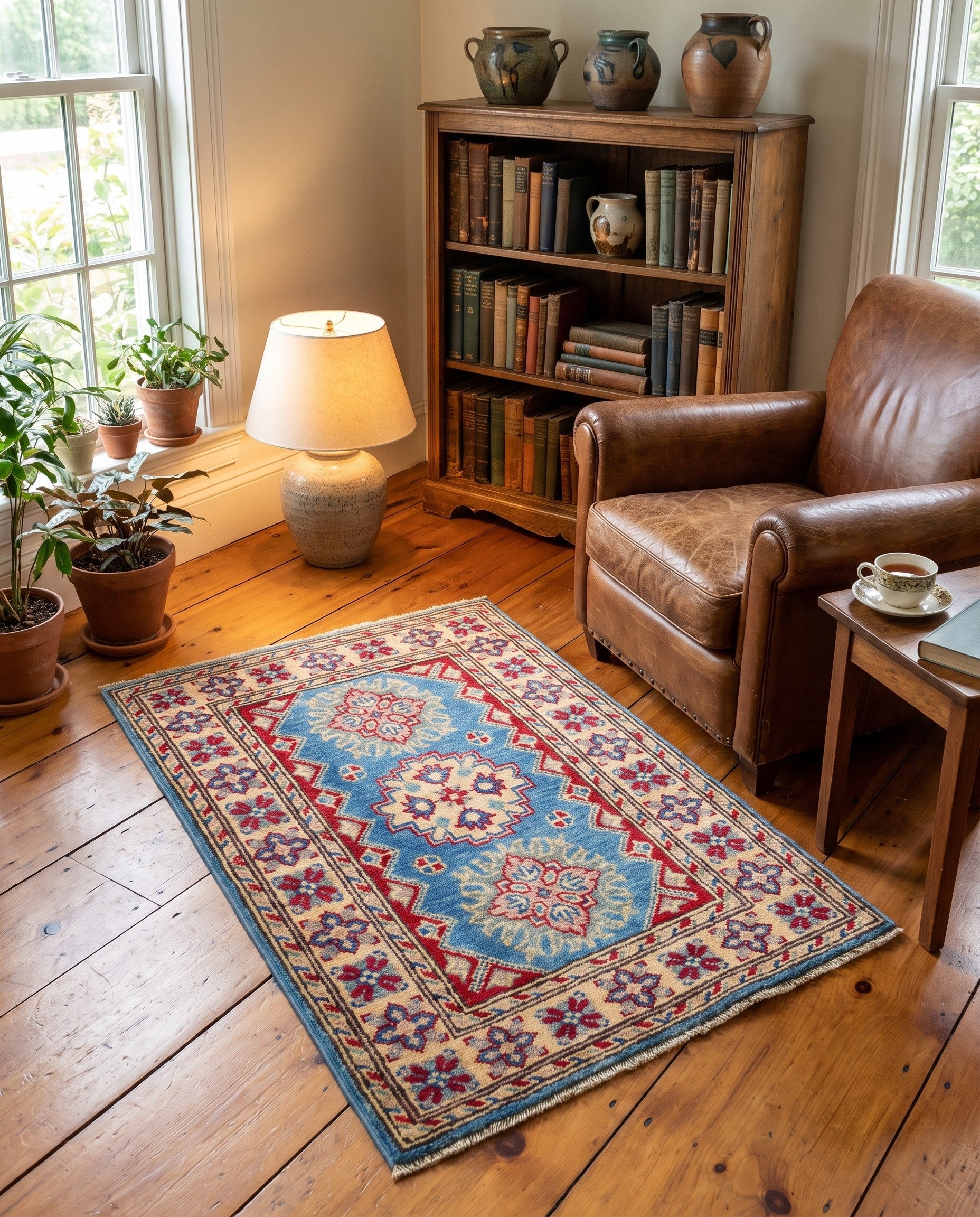 2' x 3' Hand Knotted Kazak Rug