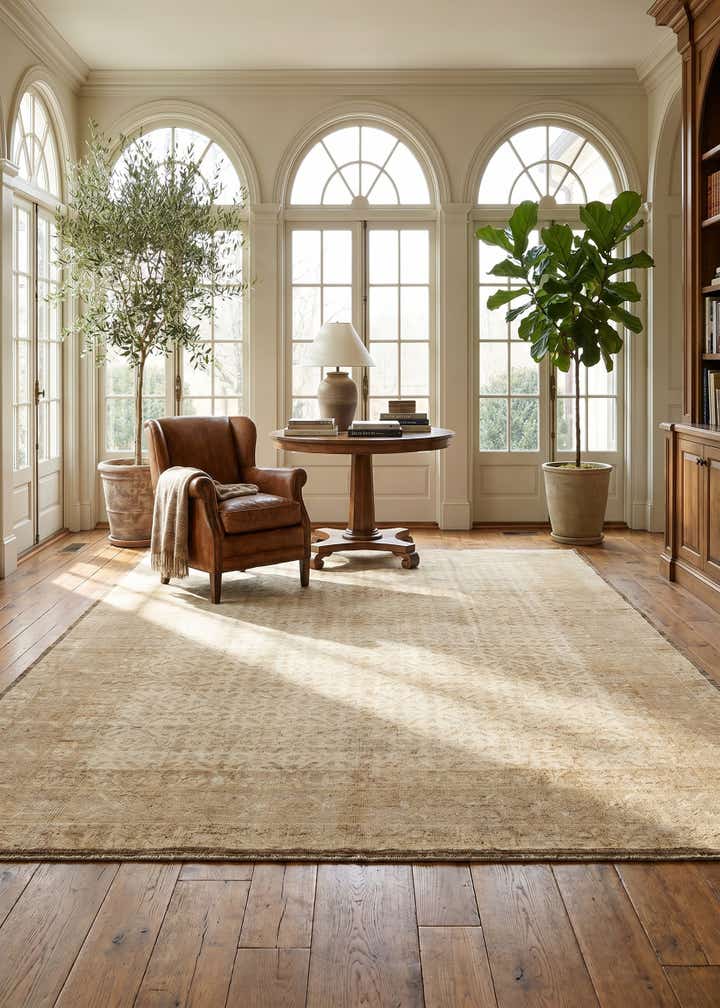 9' 3 x 12' 3 Hand Knotted Oushak Wool Rug
