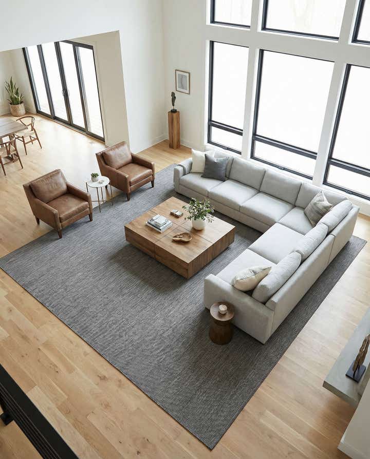 13' x 13' Easy-Clean Solid Indoor / Outdoor Square Rug