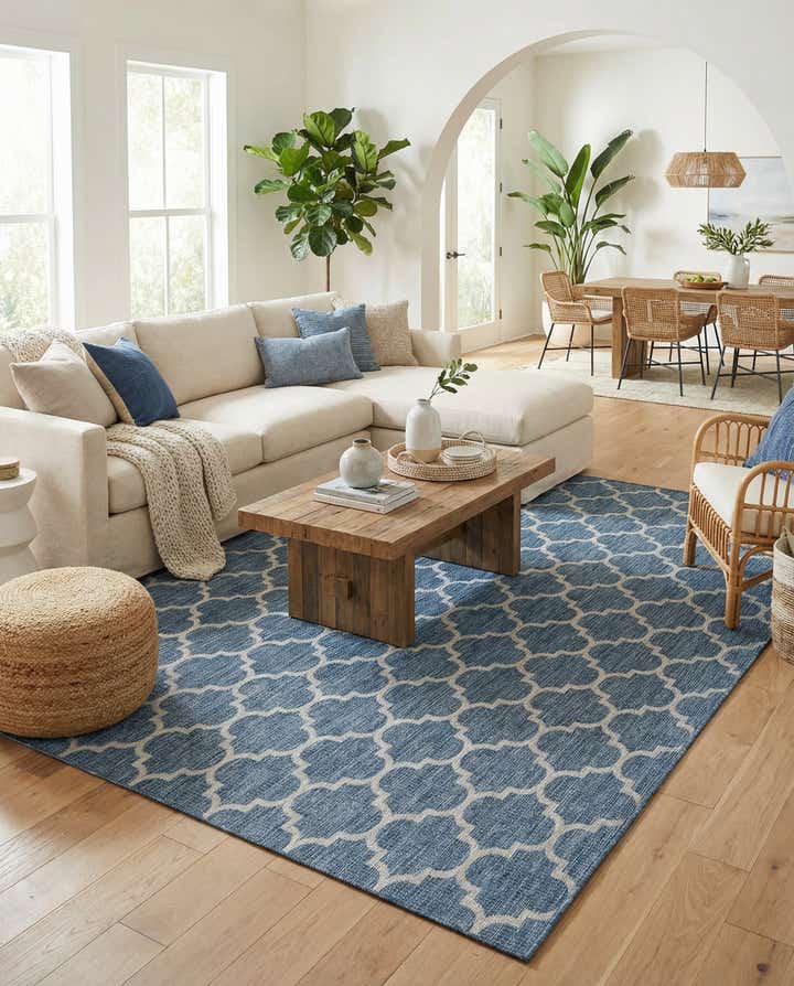 10' x 14' Easy-Clean Lattice Indoor / Outdoor Rug