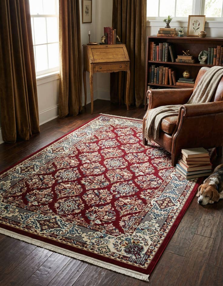 Detail image of 5' 3 x 8' Nain Design Rug