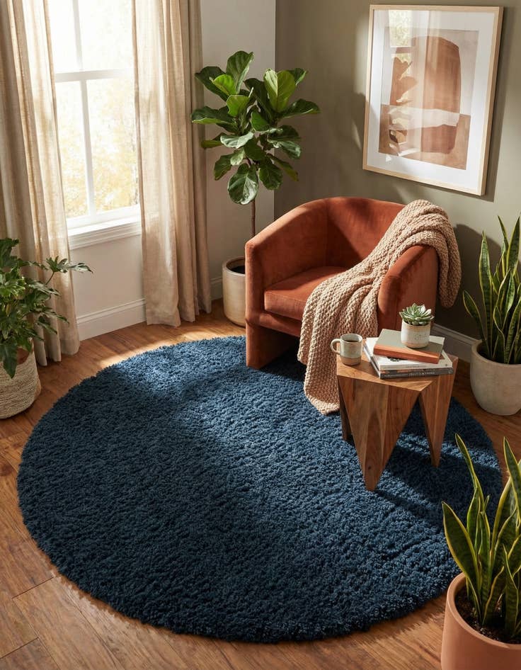 Detail image of 6' x 6' Infinity Shag Round Rug