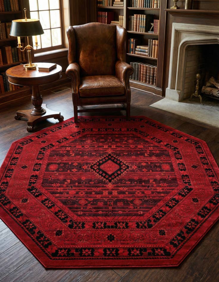 Detail image of 7' 10 x 7' 10 Bokhara Octagon Rug