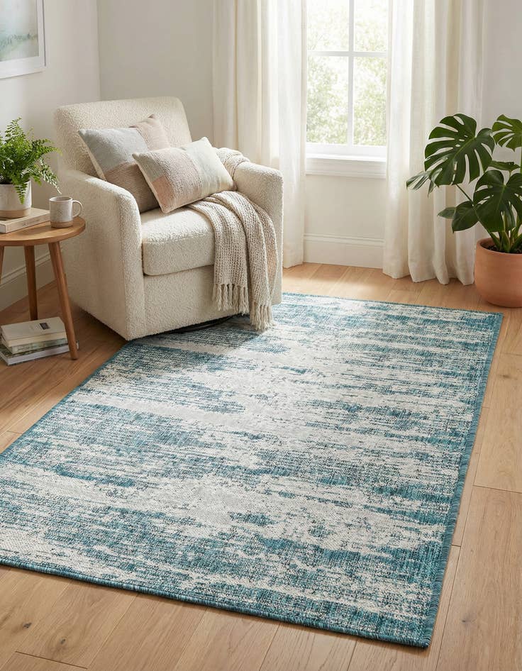 Detail image of 3' x 5' 3 Washable Modern Indoor / Outdoor Rug