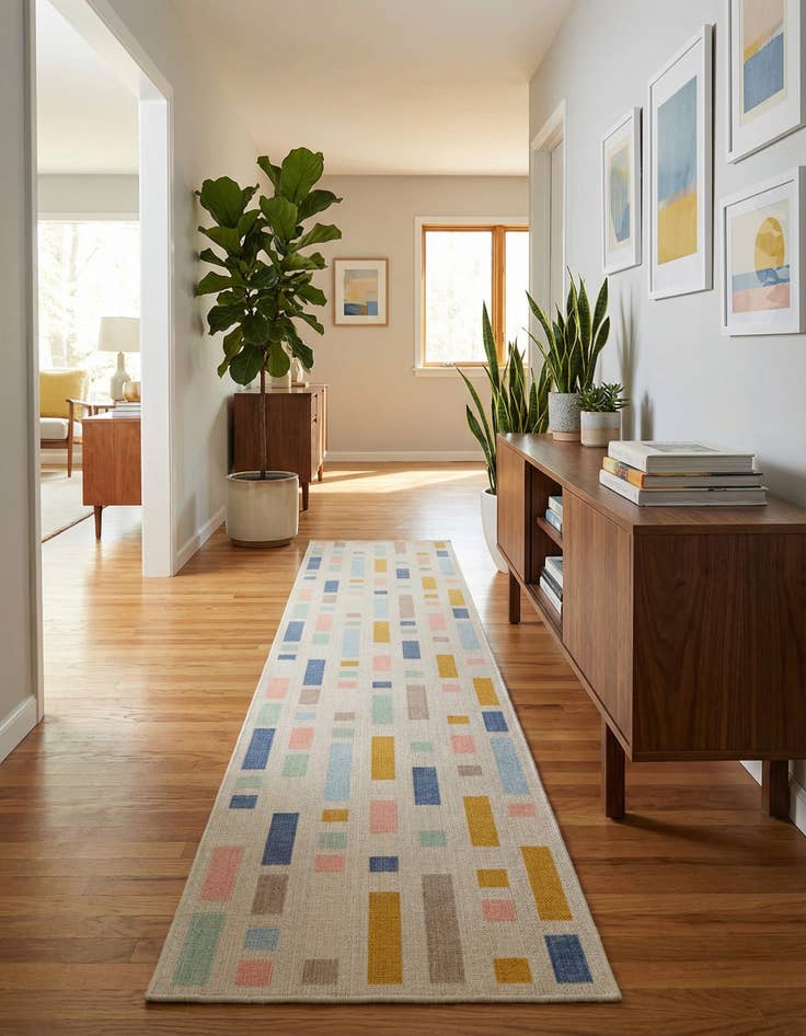 Detail image of 2' x 10' Lotus Runner Rug