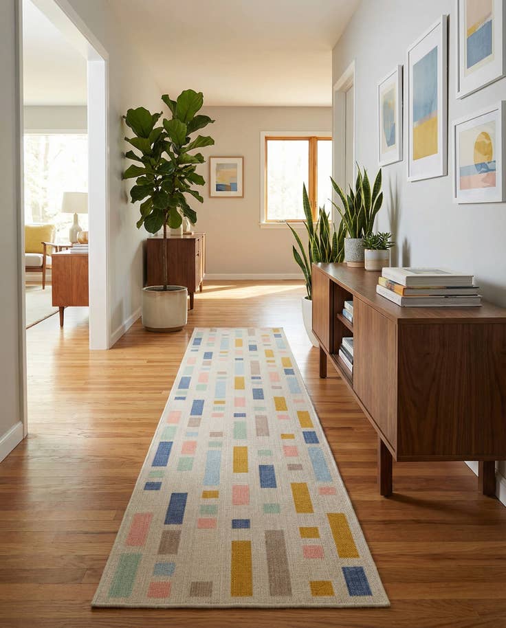 Detail image of 2' x 10' Lotus Runner Rug