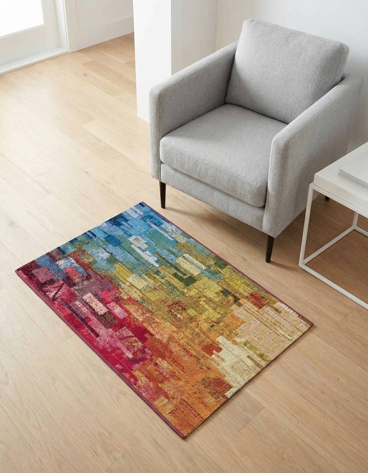 Detail image of  2' x 3'  Washable Modern Indoor / Outdoor Rug