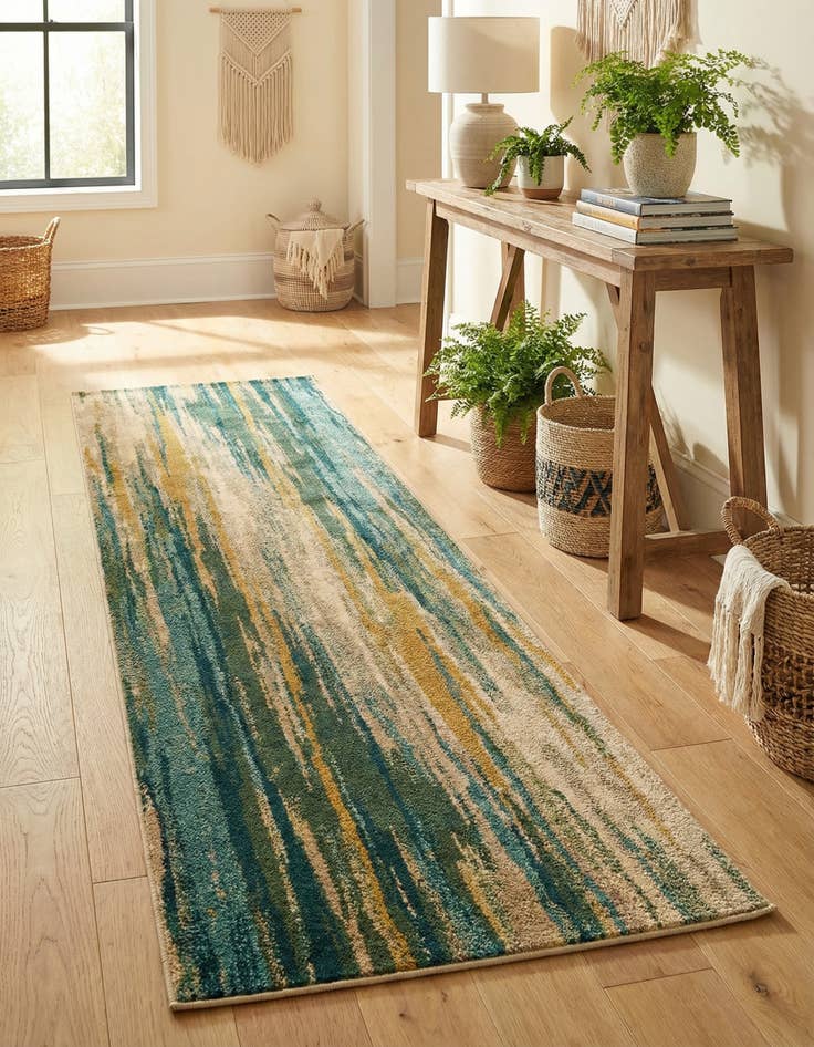 Detail image of 2' 7 x 10' Washable Sevilla Runner Rug