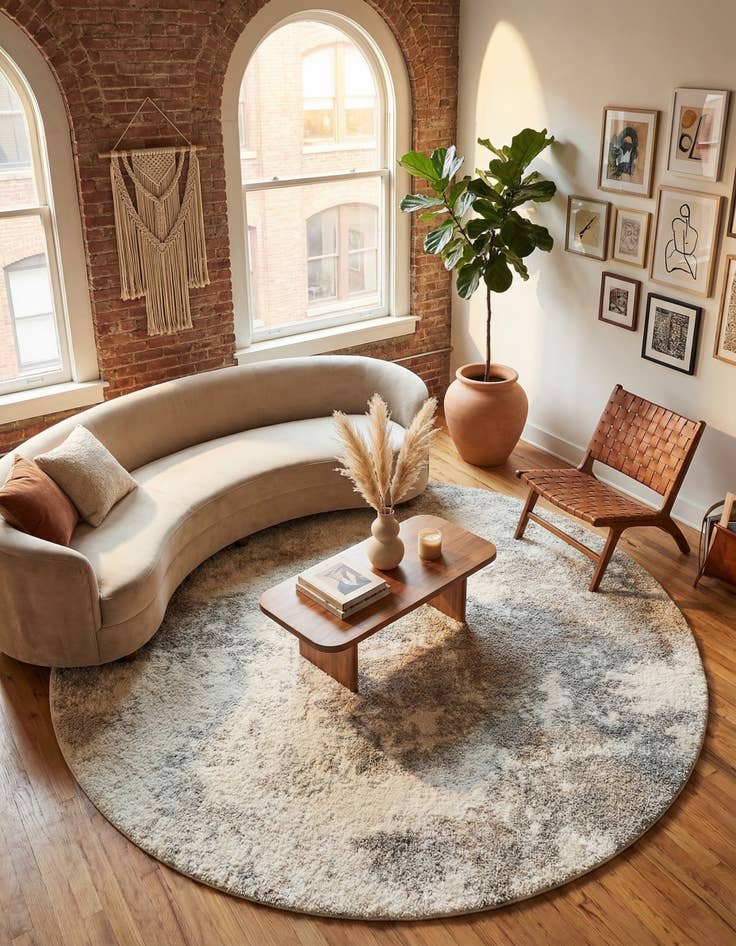 Detail image of 7' 10 x 7' 10 Soft Touch Shag Round Rug