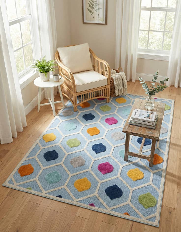 Detail image of 5' 3 x 8'  Washable Aruba Indoor / Outdoor Rug