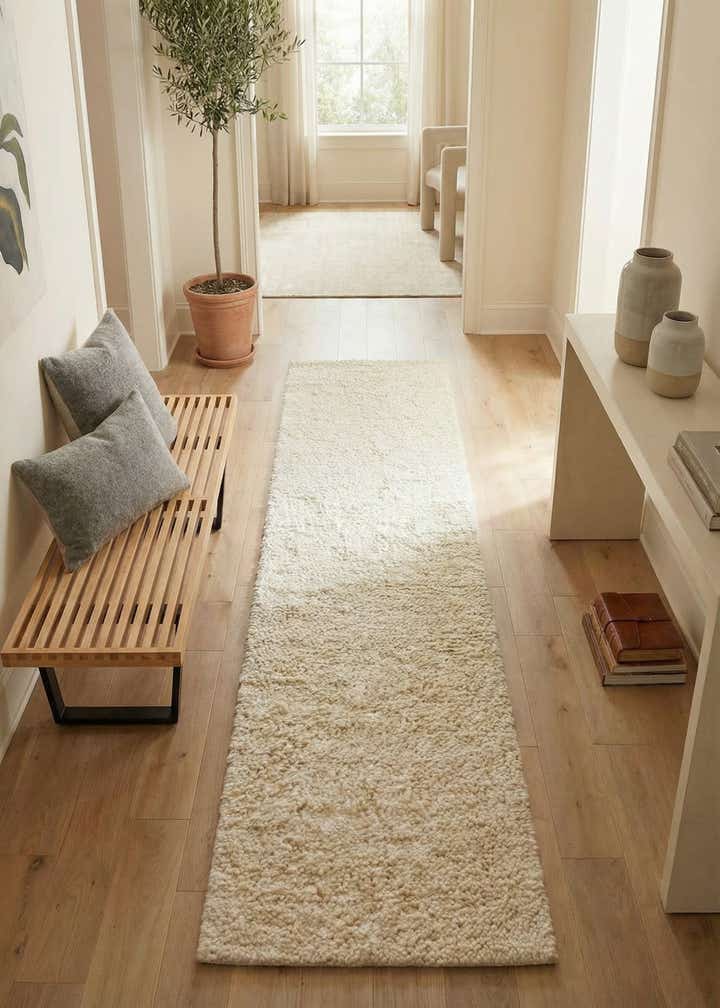 2' 7 x 12' Hand Woven Haka Deluxe Shag Runner Rug