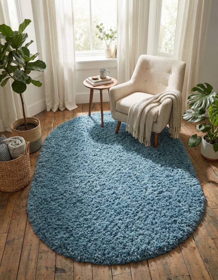 Detail image of 4' x 6' Infinity Shag Oval Rug