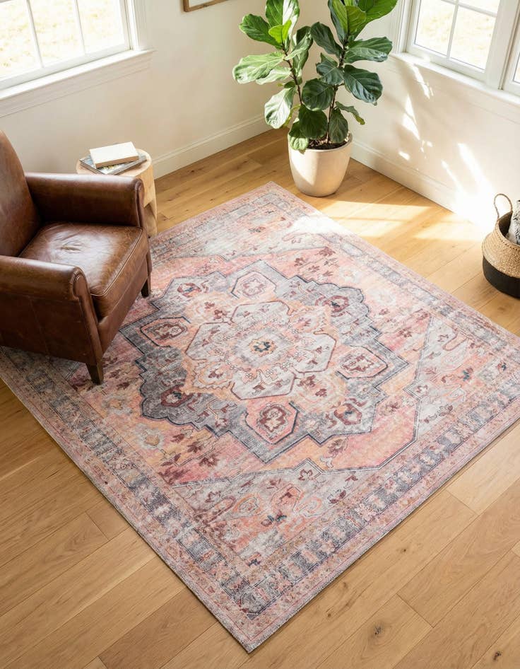 Detail image of 5' 3 x 5' 3 Washable Mangata Square Rug