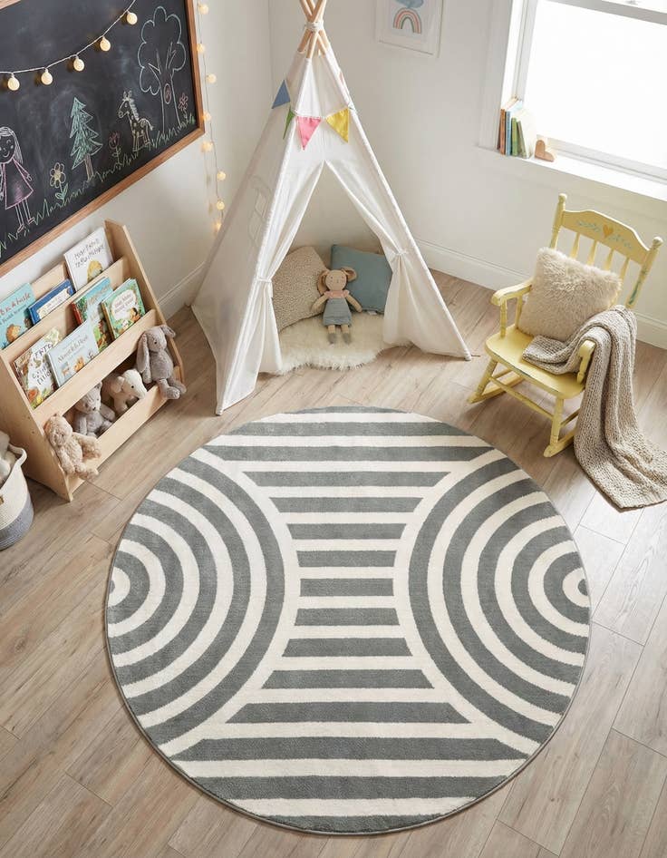 Detail image of 4' x 4' Whimsy Kids Round Rug