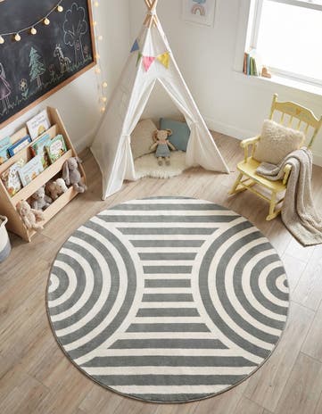 4' x 4' Whimsy Kids Round Rug
