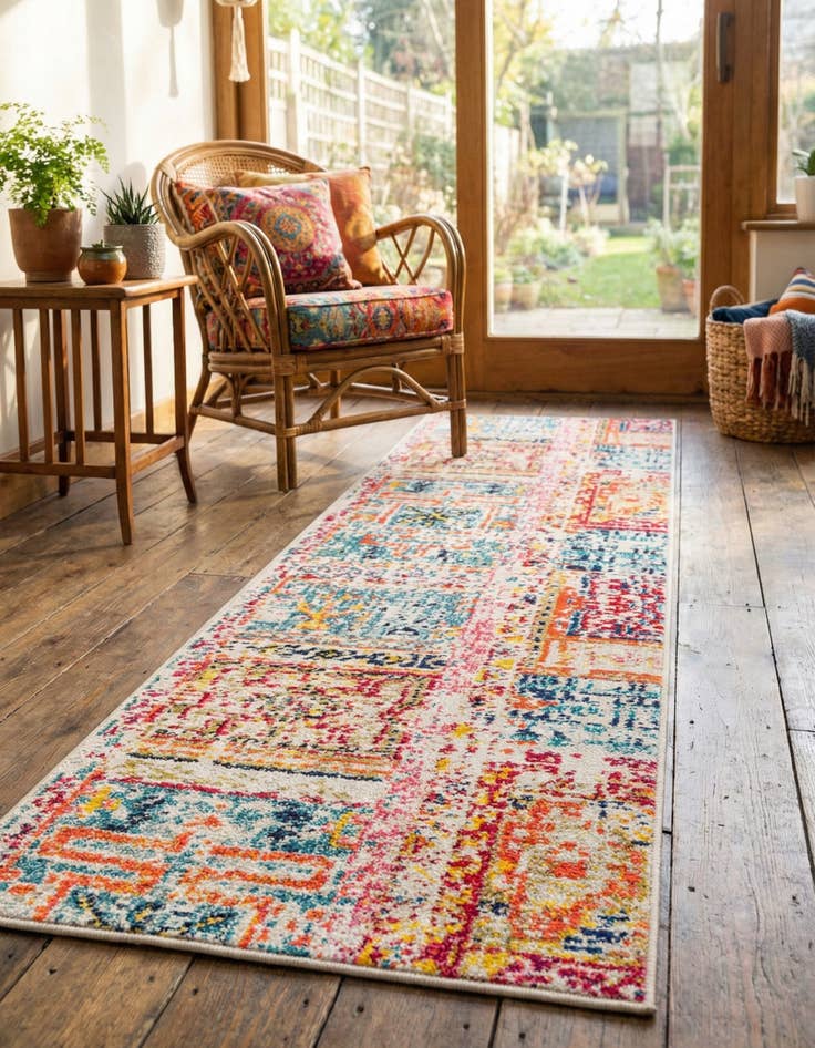 Detail image of 2' x 6' 7 Washable El Paso Runner Rug