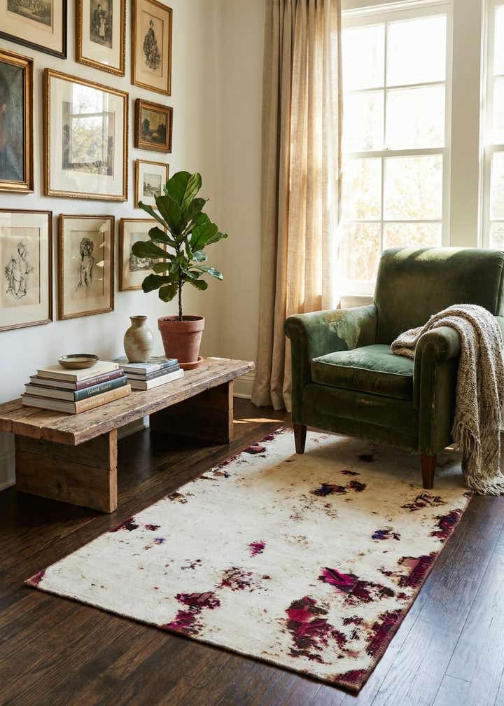 3' 4 x 5' 7 Hand Knotted Ultra Vintage Persian Wool Rug