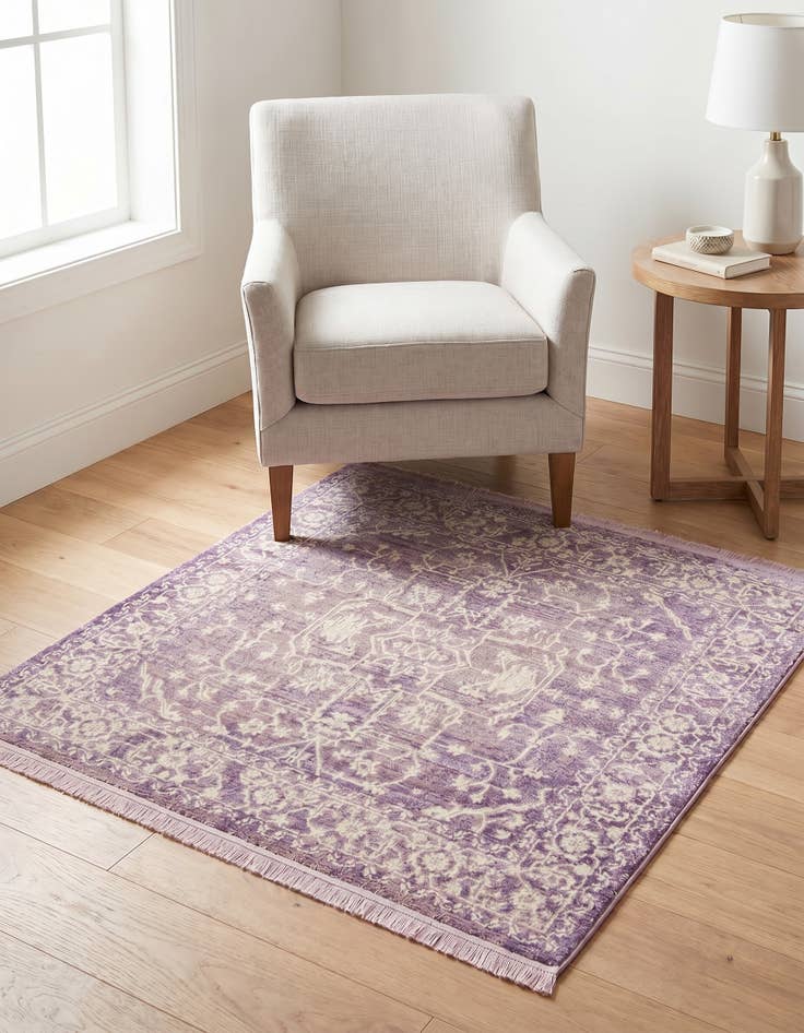 Detail image of 4' x 4' New Vintage Square Rug