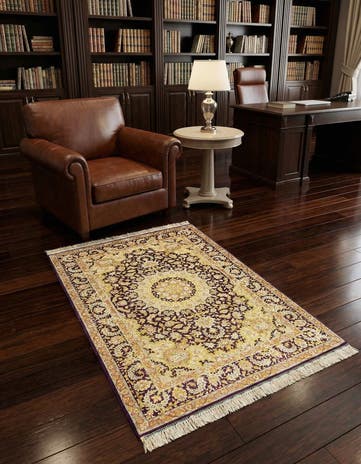 3' 3 x 4' 11 Ghom Silk Rug