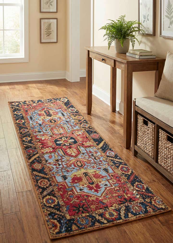 2' x 5' Easy-Clean Traditional Indoor / Outdoor Runner Rug