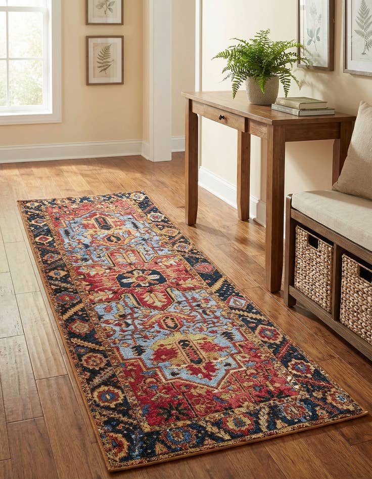 Detail image of 2' x 5' Easy-Clean Traditional Indoor / Outdoor Runner Rug
