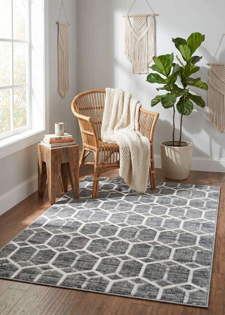 4' x 6' Lattice Trellis Rug