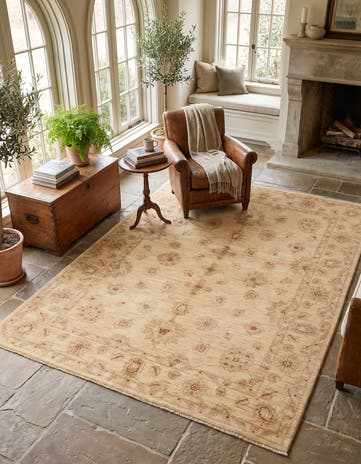 5' 2 x 6' 10 Hand Knotted Peshawar Ziegler Rug