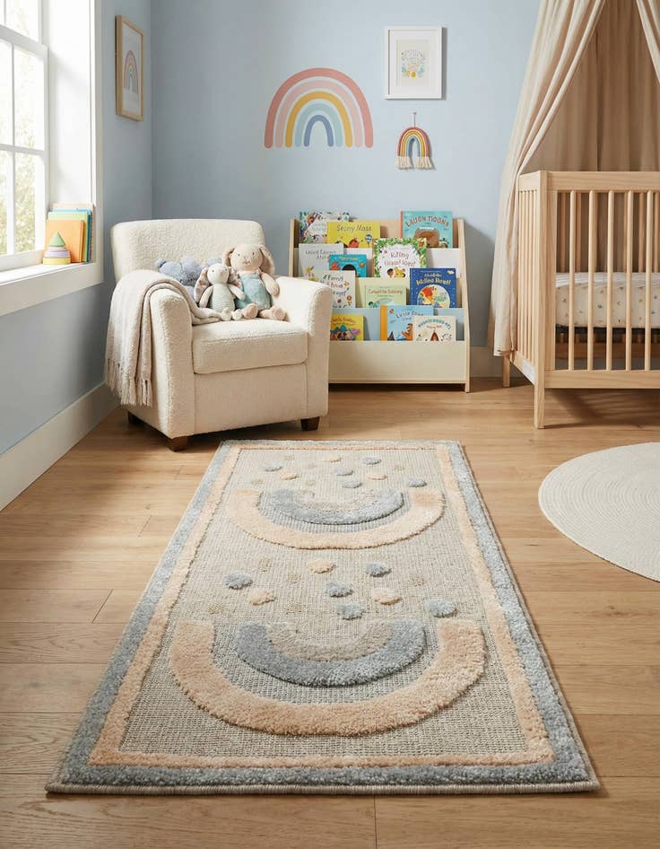 Detail image of 2' x 4' Whimsy Kids Runner Rug