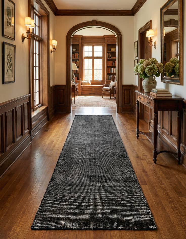 Detail image of 2' 7 x 14' 1  Hand Woven Jill Zarin English Manor Farmhouse Wool Runner Rug