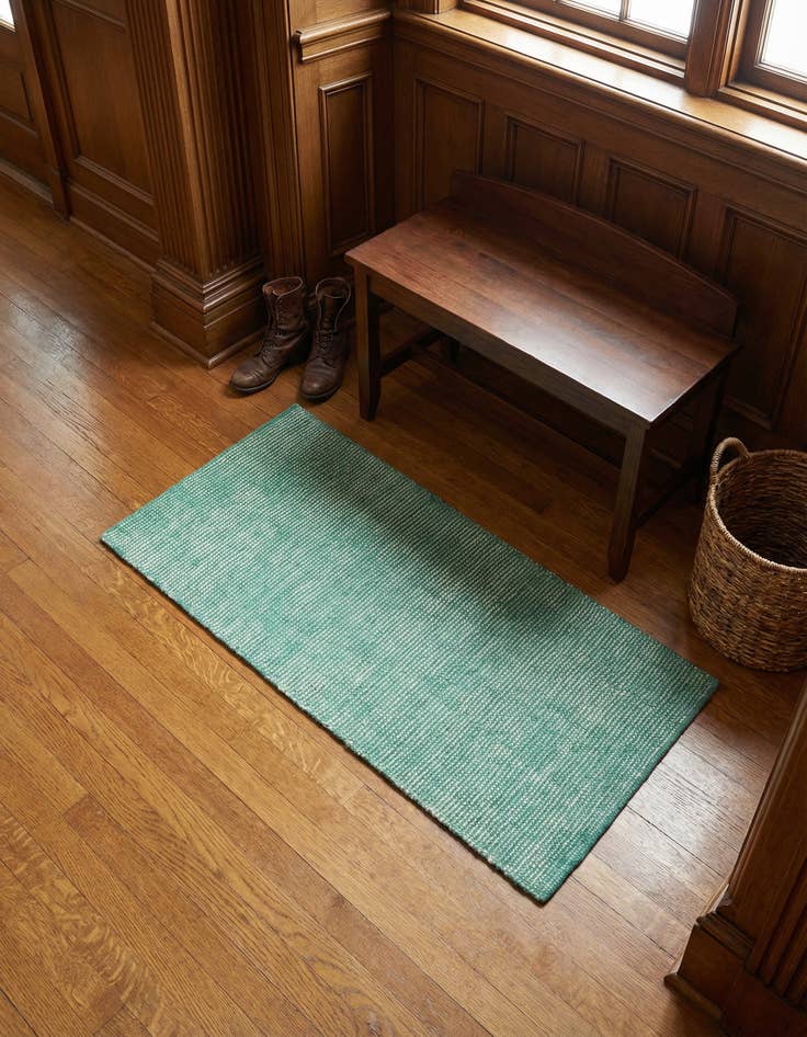 Detail image of 2' x 4' 1  Hand Woven Jill Zarin English Manor Farmhouse Wool Runner Rug