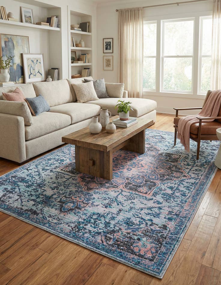 Detail image of 7' 3 x 10' Washable Francesca Rug