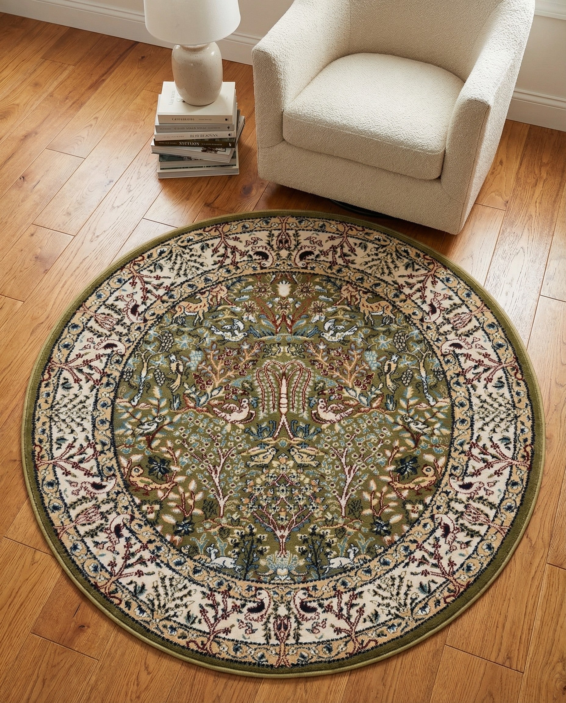 4' x 4' Nain Design Round Rug