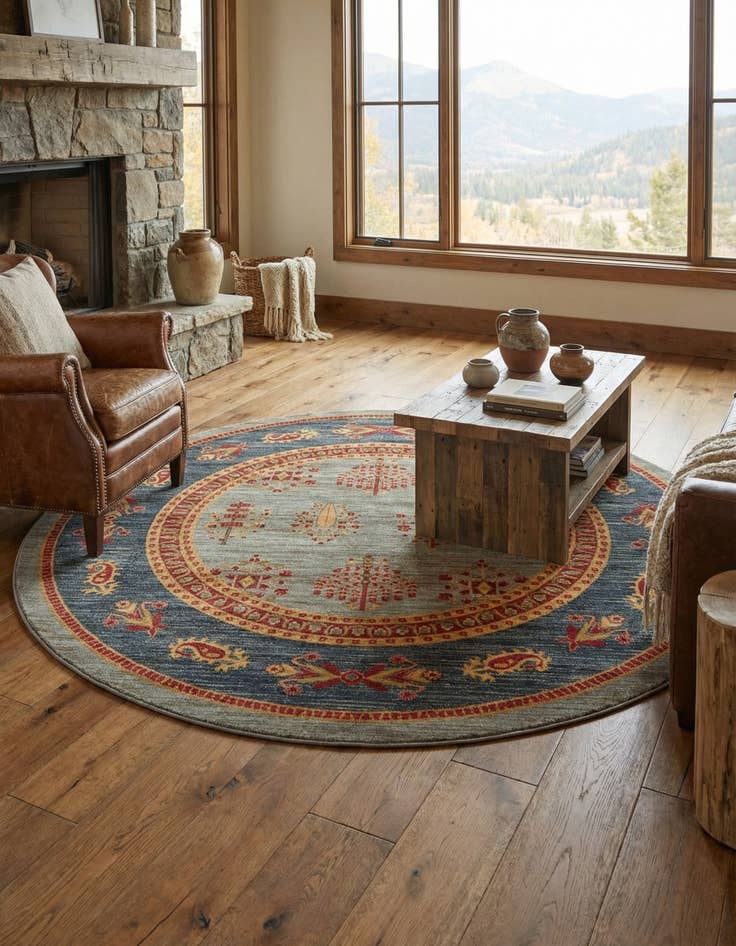 Detail image of 8' x 8' Kashkuli Gabbeh Round Rug