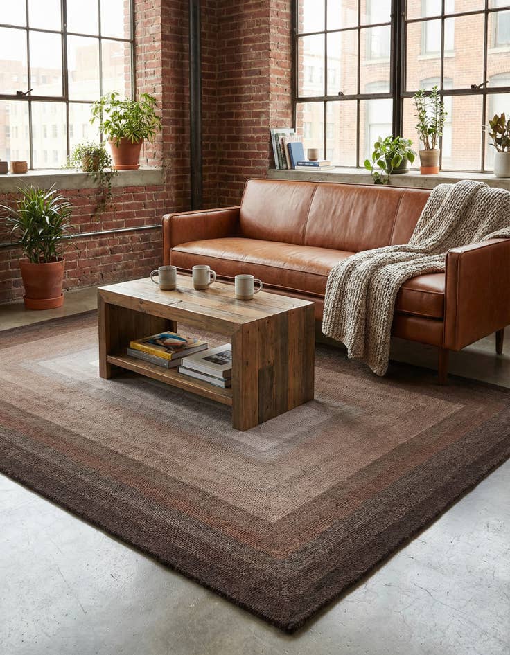 Detail image of  5' 1 x 8' Ombre Wool Rug