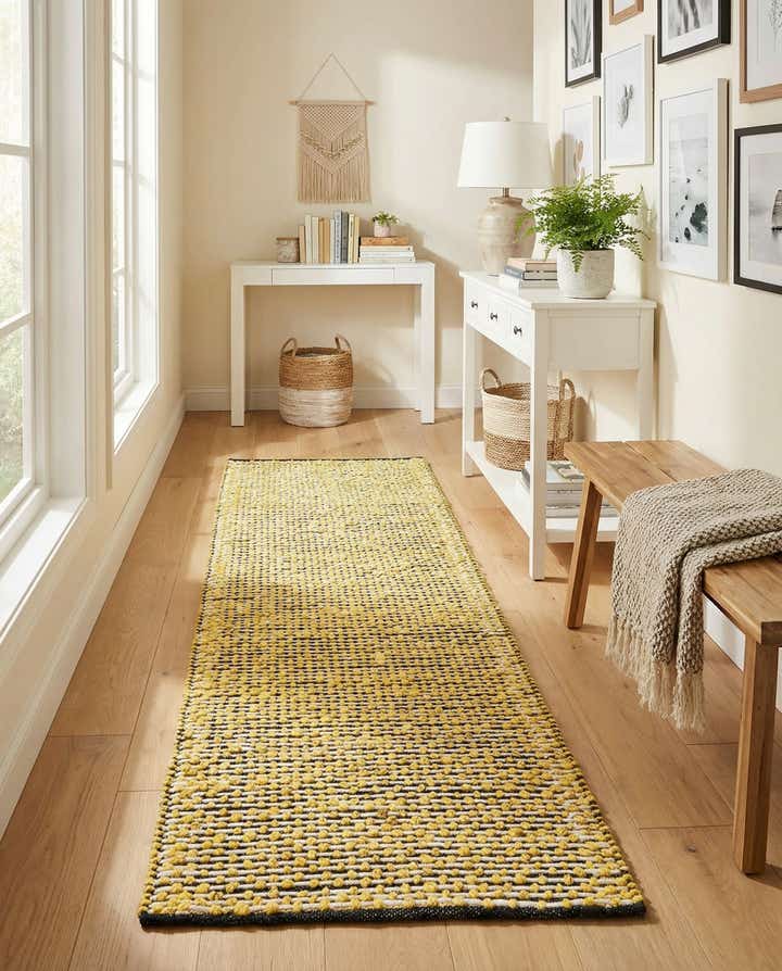 2' x 6' 1 Hand Woven Seaside Pearl Jute Runner Rug