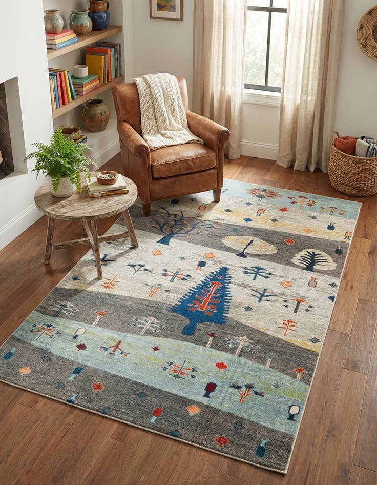 Detail image of 6' x 9' Washable Vivid Rug