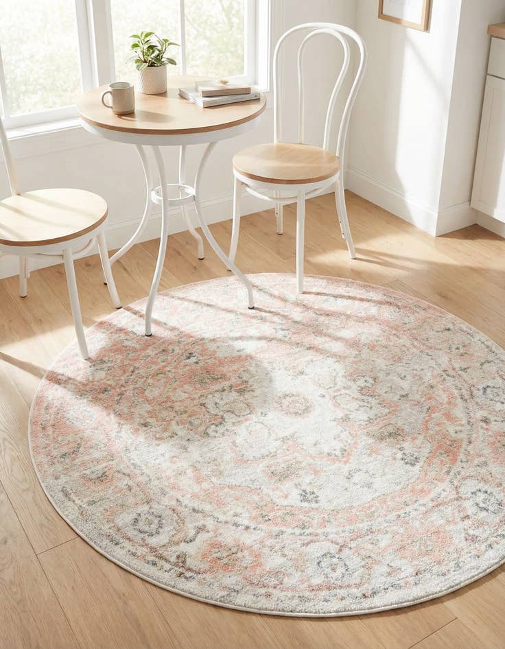 Detail image of 5' 3 x 5' 3 Madeline Vintage Round Rug