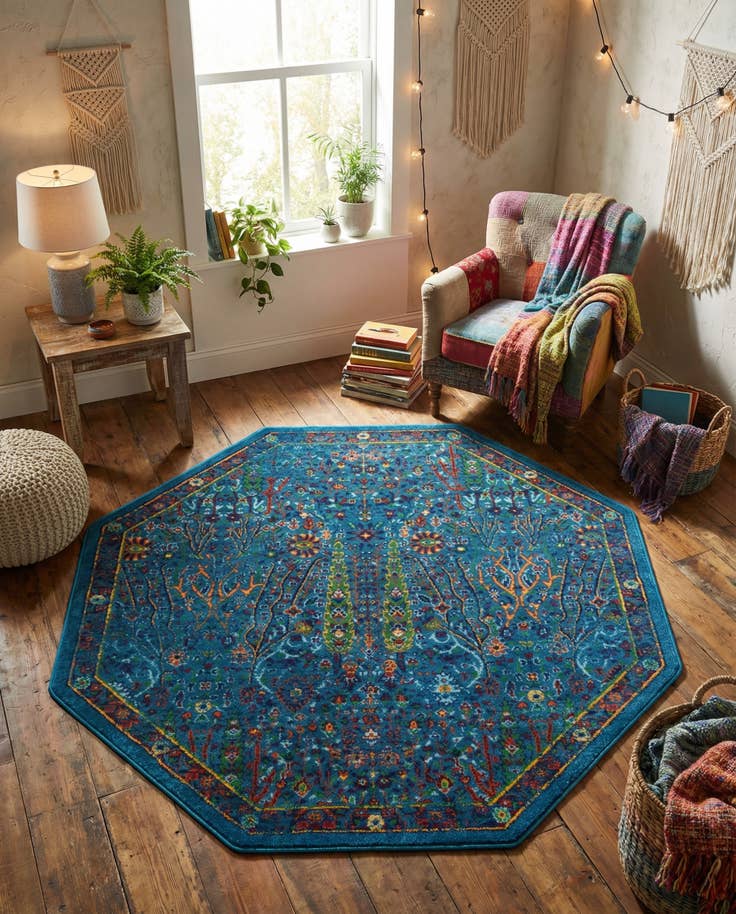 Detail image of 5' 3 x 5' 3 Calypso Octagon Rug