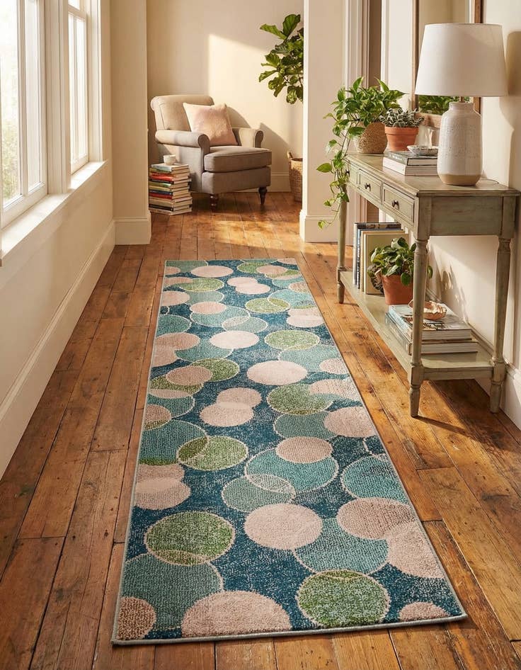 Detail image of 2' 7 x 10'  Washable Spectrum Runner Rug